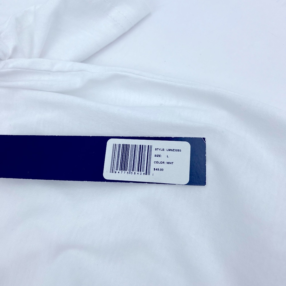 KARL LAGERFELD PARIS, WHITE TEE SHIRT, 100% COTTON, UNISEX, LARGE SIZE - Picture 10 of 16